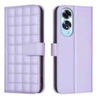 For OPPO A60 4G Square Texture Leather Phone Case(Purple) - 1