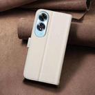 For OPPO A60 4G Square Texture Leather Phone Case(Beige) - 3
