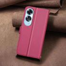 For OPPO A60 4G Square Texture Leather Phone Case(Red) - 3