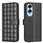 For OPPO A60 4G Square Texture Leather Phone Case(Black) - 1