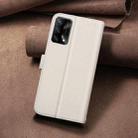 For OPPO A74 4G / F19 4G Square Texture Leather Phone Case(Beige) - 3