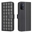 For OPPO A74 5G / A93 5G / A54 5G Square Texture Leather Phone Case(Black) - 1