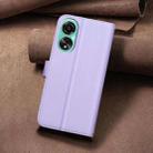 For OPPO A78 4G Square Texture Leather Phone Case(Purple) - 3