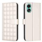 For OPPO A78 4G Square Texture Leather Phone Case(Beige) - 1