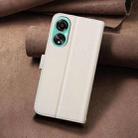 For OPPO A78 4G Square Texture Leather Phone Case(Beige) - 3