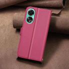For OPPO A78 4G Square Texture Leather Phone Case(Red) - 3