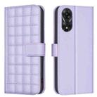 For OPPO A78 5G Square Texture Leather Phone Case(Purple) - 1