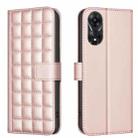 For OPPO A78 5G Square Texture Leather Phone Case(Rose Gold) - 1