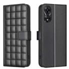 For OPPO A78 5G Square Texture Leather Phone Case(Black) - 1