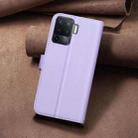 For OPPO A94 4G / Reno5 F / F19 Pro Square Texture Leather Phone Case(Purple) - 3