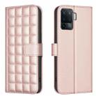 For OPPO A94 4G / Reno5 F / F19 Pro Square Texture Leather Phone Case(Rose Gold) - 1