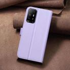 For OPPO A94 5G / Reno5 Z / F19 Pro+ Square Texture Leather Phone Case(Purple) - 3