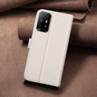For OPPO A94 5G / Reno5 Z / F19 Pro+ Square Texture Leather Phone Case(Beige) - 3