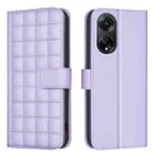 For OPPO A98 5G / F23 / A1 Square Texture Leather Phone Case(Purple) - 1