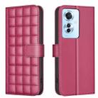 For OPPO Reno11 F 5G Square Texture Leather Phone Case(Red) - 1