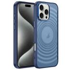 For iPhone 15 Pro Max Acrylic Skin Feel Corrugated Phone Case(Blue) - 1