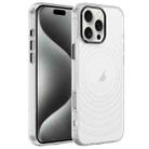 For iPhone 15 Pro Max Acrylic Skin Feel Corrugated Phone Case(Transparent White) - 1