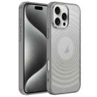 For iPhone 15 Pro Acrylic Skin Feel Corrugated Phone Case(Grey) - 1