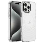 For iPhone 15 Pro Acrylic Skin Feel Corrugated Phone Case(Transparent White) - 1