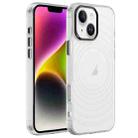 For iPhone 14 Plus Acrylic Skin Feel Corrugated Phone Case(Transparent White) - 1