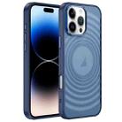 For iPhone 14 Pro Acrylic Skin Feel Corrugated Phone Case(Blue) - 1