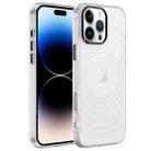 For iPhone 14 Pro Acrylic Skin Feel Corrugated Phone Case(Transparent White) - 1