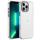 For iPhone 13 Pro Max Acrylic Skin Feel Corrugated Phone Case(Transparent White) - 1