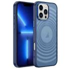 For iPhone 13 Pro Acrylic Skin Feel Corrugated Phone Case(Blue) - 1