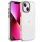 For iPhone 13 Acrylic Skin Feel Corrugated Phone Case(Transparent White) - 1