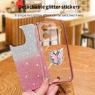 For Redmi K60 Ultra Plated Gradient Glitter Butterfly Holder TPU Phone Case(Sierra Blue) - 3