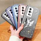 For Redmi K60 / K60 Pro Plated Gradient Glitter Butterfly Holder TPU Phone Case(Silver) - 2