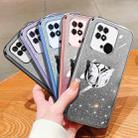 For Redmi 10C Plated Gradient Glitter Butterfly Holder TPU Phone Case(Silver) - 2