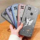 For Redmi 9C / 10A Plated Gradient Glitter Butterfly Holder TPU Phone Case(Purple) - 2