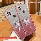 For Redmi 9C / 10A Plated Gradient Glitter Butterfly Holder TPU Phone Case(Purple) - 3
