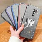 For Redmi 9 Plated Gradient Glitter Butterfly Holder TPU Phone Case(Silver) - 2