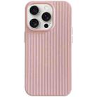 For iPhone 15 Pro Max Macaroon Tile Stripe TPU Hybrid PC Phone Case(Pink) - 1