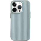 For iPhone 14 Pro Macaroon Tile Stripe TPU Hybrid PC Phone Case(Blue) - 1