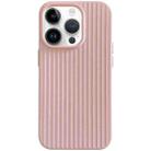 For iPhone 14 Pro Macaroon Tile Stripe TPU Hybrid PC Phone Case(Pink) - 1