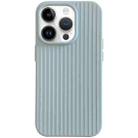 For iPhone 14 Pro Max Macaroon Tile Stripe TPU Hybrid PC Phone Case(Blue) - 1