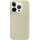 For iPhone 13 Pro Max Macaroon Tile Stripe TPU Hybrid PC Phone Case(Yellow) - 1