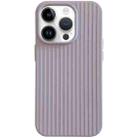 For iPhone 13 Pro Macaroon Tile Stripe TPU Hybrid PC Phone Case(Lavender Grey) - 1