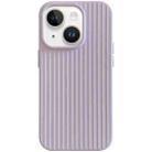 For iPhone 13 Macaroon Tile Stripe TPU Hybrid PC Phone Case(Purple) - 1