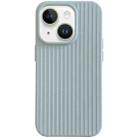 For iPhone 13 Macaroon Tile Stripe TPU Hybrid PC Phone Case(Blue) - 1