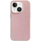 For iPhone 13 Macaroon Tile Stripe TPU Hybrid PC Phone Case(Pink) - 1