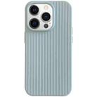 For iPhone 12 Pro Macaroon Tile Stripe TPU Hybrid PC Phone Case(Blue) - 1