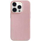 For iPhone 12 Pro Macaroon Tile Stripe TPU Hybrid PC Phone Case(Pink) - 1