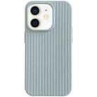 For iPhone 11 Macaroon Tile Stripe TPU Hybrid PC Phone Case(Blue) - 1