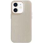 For iPhone 11 Macaroon Tile Stripe TPU Hybrid PC Phone Case(Beige) - 1