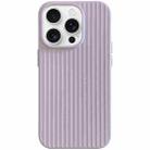 For iPhone 16 Pro Max Macaroon Tile Stripe TPU Hybrid PC Phone Case(Purple) - 1