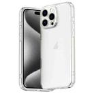 For iPhone 15 Pro Four Corner Airbag Transparent Glass Phone Case - 1